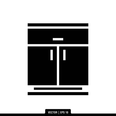 En iyi kabine simgesi vektörü, illüstrasyon logo şablonu moda tarzında. Pek çok amaca uygun..