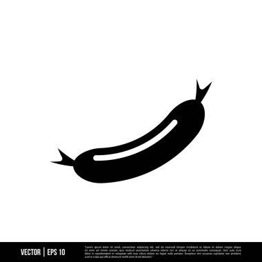 En iyi Sosis simgesi vektörü, son moda logo şablonu. Pek çok amaca uygun..