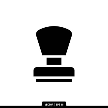 Plastik Damga Simgesi Vektör İllüstrasyon Logo Şablonu