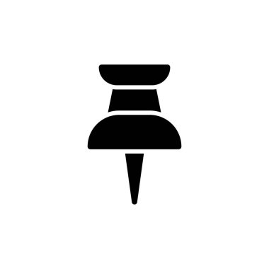 Kağıt Pin Simgesi Vektör İllüstrasyon Logo Şablonu