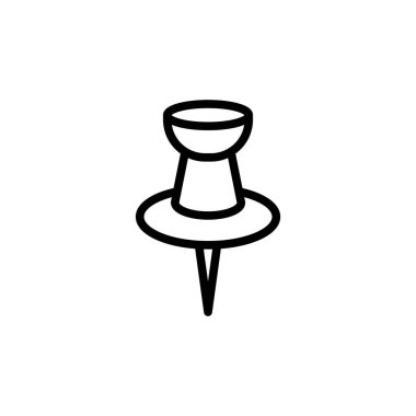 Kağıt Pin Simgesi Vektör İllüstrasyon Logo Şablonu