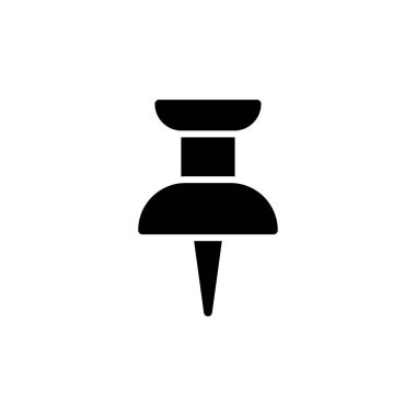 Kağıt Pin Simgesi Vektör İllüstrasyon Logo Şablonu
