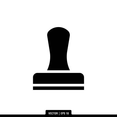 Plastik Damga Simgesi Vektör İllüstrasyon Logo Şablonu