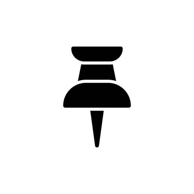 Kağıt Pin Simgesi Vektör İllüstrasyon Logo Şablonu