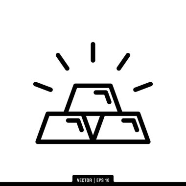 En iyi Altın Çubuk simge vektörü, son moda logo şablonu. Pek çok amaca uygun..