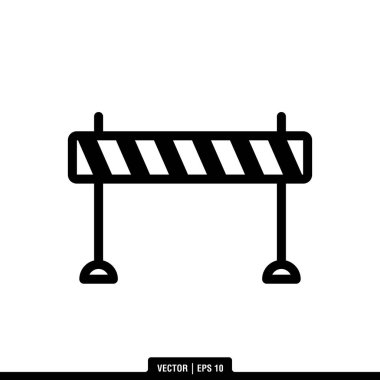 En iyi Yol Bariyeri simgesi vektörü, illüstrasyon logo şablonu modada. Pek çok amaca uygun..