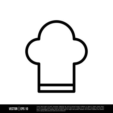 En iyi Şef Şapka simge vektörü, illüstrasyon logosu şablonu modada. Pek çok amaca uygun..