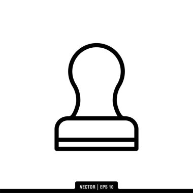 Plastik Damga Simgesi Vektör İllüstrasyon Logo Şablonu