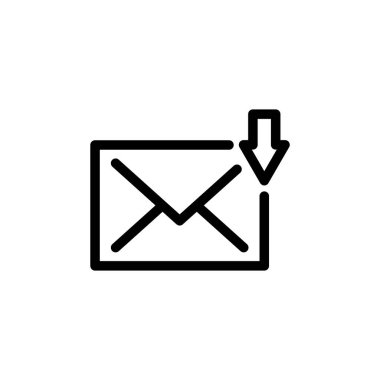 Zarf Simgesi Vektör İllüstrasyon Logo Şablonu