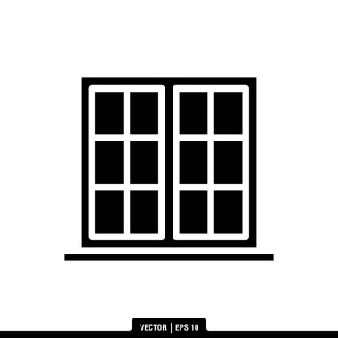 En iyi Pencere simgesi vektörü, illüstrasyon logo şablonu modada. Pek çok amaca uygun..