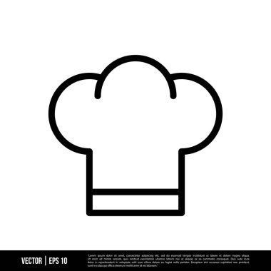 En iyi Şef Şapka simge vektörü, illüstrasyon logosu şablonu modada. Pek çok amaca uygun..
