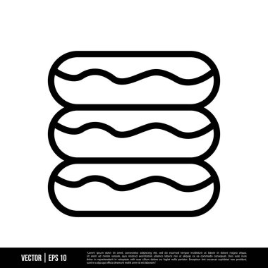 En iyi Donut simgesi vektörü, son moda logo şablonu. Pek çok amaca uygun..