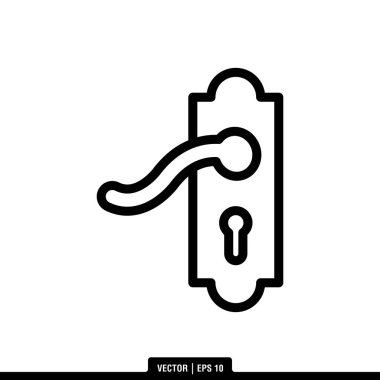 Kapı Sapı simge vektörünün en iyisi, illüstrasyon logo şablonu modada. Pek çok amaca uygun..