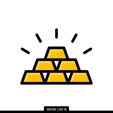 En iyi Altın Çubuk simge vektörü, son moda logo şablonu. Pek çok amaca uygun..