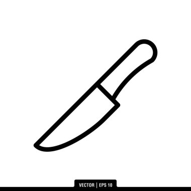 Bıçak Simgesi Vektör İllüstrasyon Logo Şablonu