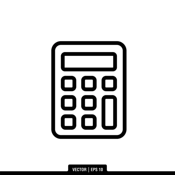 Modèle Logo Illustration Vectorielle Icône Calculatrice — Image vectorielle