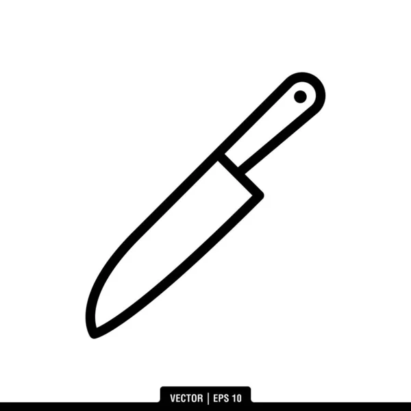 ナイフアイコンベクトルイラストロゴテンプレート — ストックベクタ
