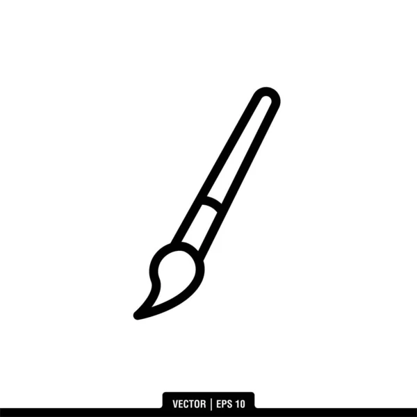 Paint Brush Icon Vector Illustratie Logo Template — Stockvector
