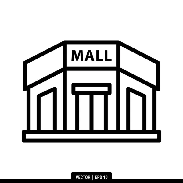 Mall Icon Vector Illustration Logo Template — Archivo Imágenes Vectoriales