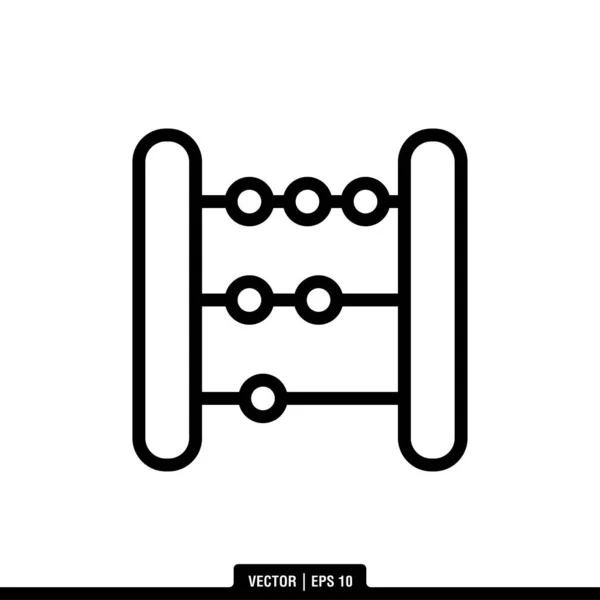 Abacus Icon Vector Illustration Logo Vorlage — Stockvektor