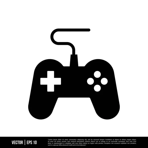 Den Bästa Gamepad Ikonen Vektor Illustration Logotyp Mall Trendig Stil — Stock vektor