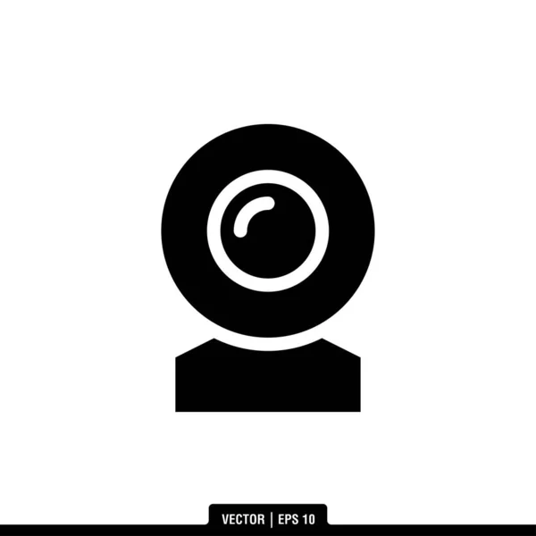 Modèle Logo Illustration Vectorielle Icône Webcam — Image vectorielle