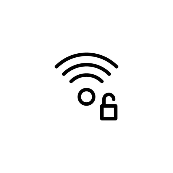 Wifi Signal Ikon Vektor Illustration Logotyp Mall — Stock vektor