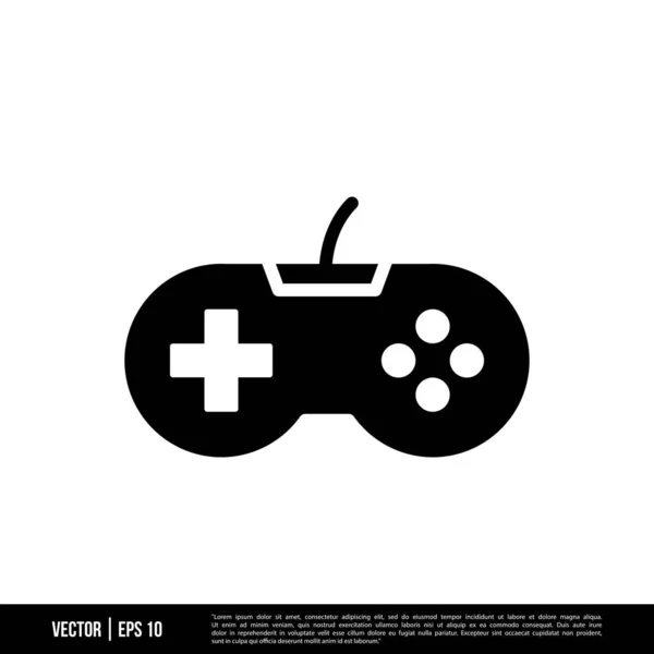 Den Bästa Gamepad Ikonen Vektor Illustration Logotyp Mall Trendig Stil — Stock vektor