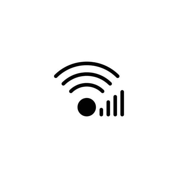 Wifi Signal Ikon Vektor Illustration Logotyp Mall — Stock vektor