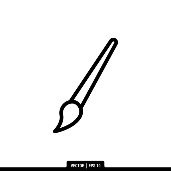 Paint Brush Icon Vector Illustratie Logo Template — Stockvector