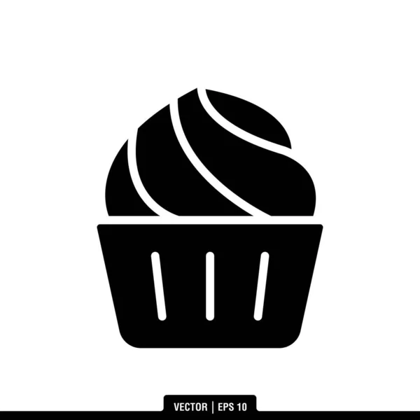 Der Beste Muffin Icon Vektor Illustrations Logo Vorlage Trendigen Stil — Stockvektor