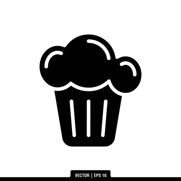 Der Beste Muffin Icon Vektor Illustrations Logo Vorlage Trendigen Stil — Stockvektor