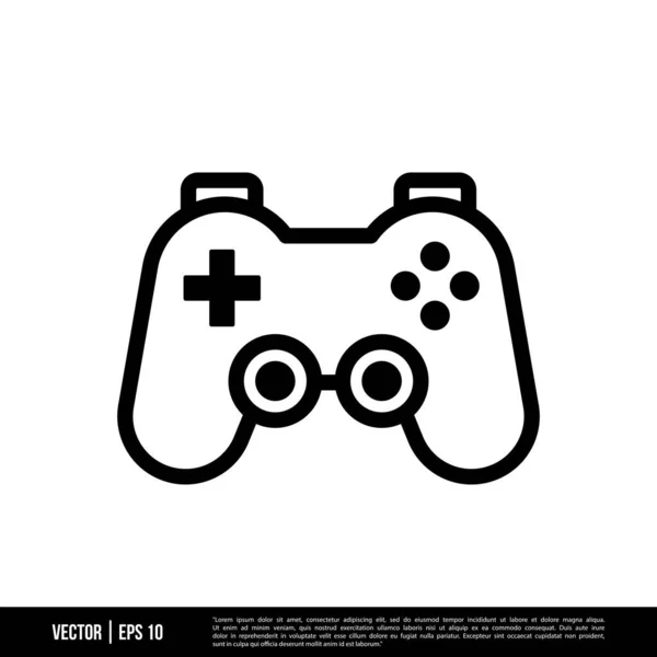 Den Bästa Gamepad Ikonen Vektor Illustration Logotyp Mall Trendig Stil — Stock vektor