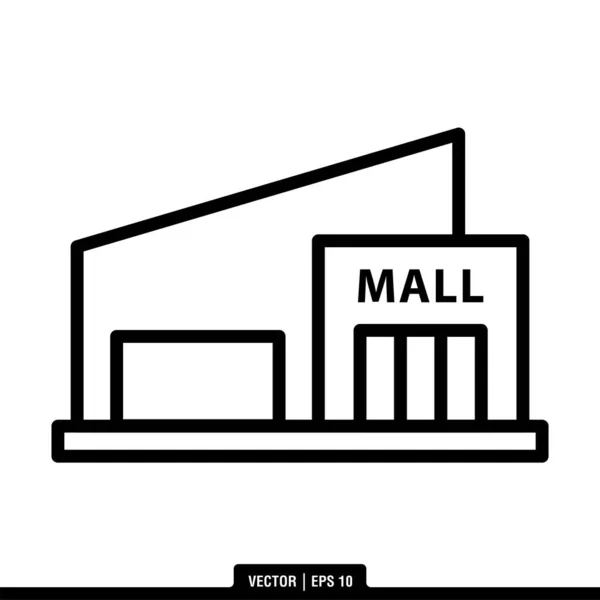 Mall Icon Vector Illustration Logo Template — Archivo Imágenes Vectoriales