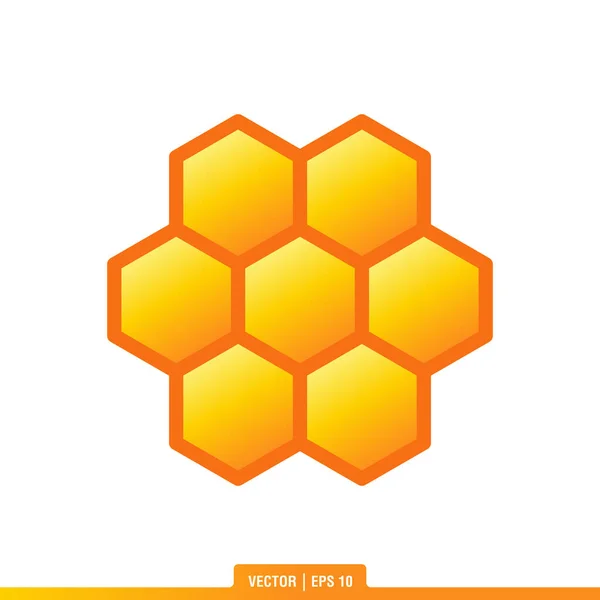 Best Honey Comb Icon Vector Illustration Logo Template Trendy Style — Stock Vector