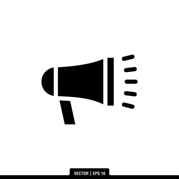 Мегафон Динамік Піктограма Векторна Ілюстрація Шаблон Логотипу — стоковий вектор