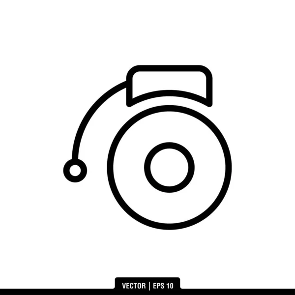 Okul Çanı Simgesi Vektör İllüstrasyon Logo Şablonu