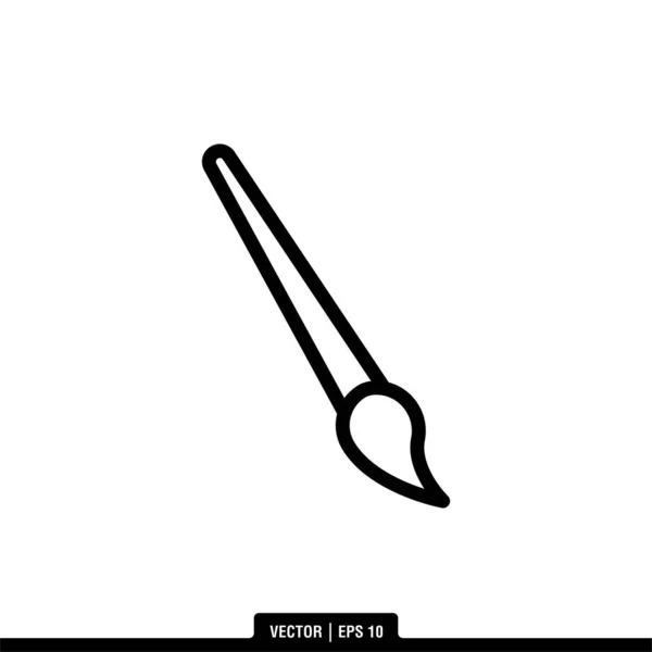 Paint Brush Icon Vector Illustratie Logo Template — Stockvector