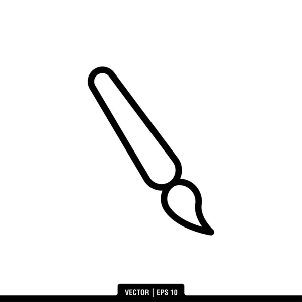 Paint Brush Icon Vector Illustratie Logo Template — Stockvector