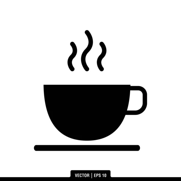 咖啡杯图标矢量图解标志模板 — 图库矢量图片