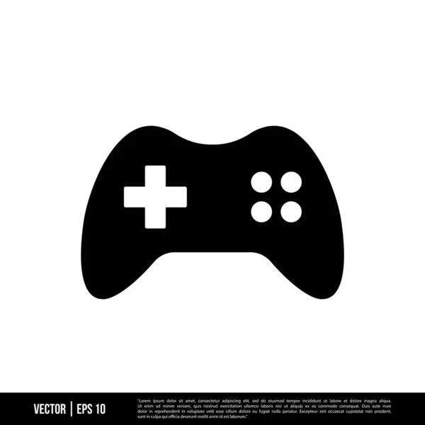 Den Bästa Gamepad Ikonen Vektor Illustration Logotyp Mall Trendig Stil — Stock vektor