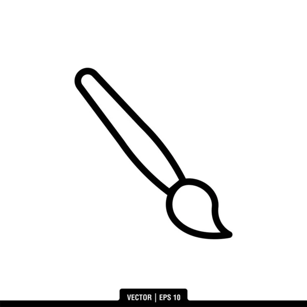 Paint Brush Icon Vector Illustratie Logo Template — Stockvector