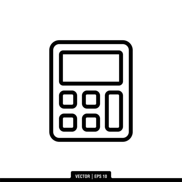 Calculadora Icono Vector Ilustración Logo Plantilla — Archivo Imágenes Vectoriales