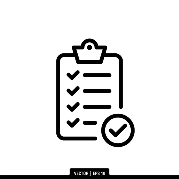 Clipboard Icon Vector Illustration Logo Template — Stock Vector