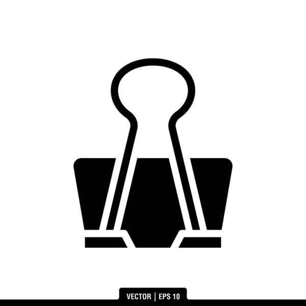 Mejor Vector Icono Clip Aglutinante Plantilla Logotipo Ilustración Estilo Moda — Archivo Imágenes Vectoriales