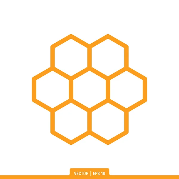Best Honey Comb Icon Vector Illustration Logo Template Trendy Style — Stock Vector