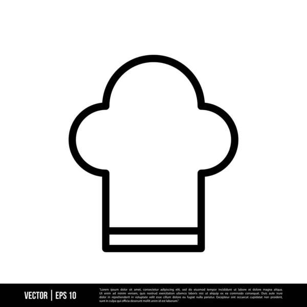 Den Bästa Chef Hat Ikonen Vektor Illustration Logotyp Mall Trendig — Stock vektor