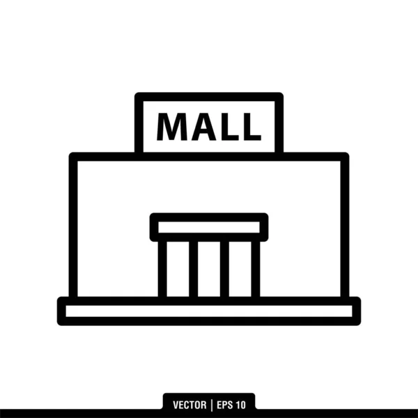 Mall Icon Vector Illustration Logo Template — Archivo Imágenes Vectoriales