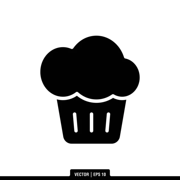 Der Beste Muffin Icon Vektor Illustrations Logo Vorlage Trendigen Stil — Stockvektor