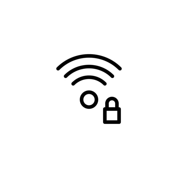 Wifi Signal Ícone Vetor Ilustração Logotipo Modelo —  Vetores de Stock
